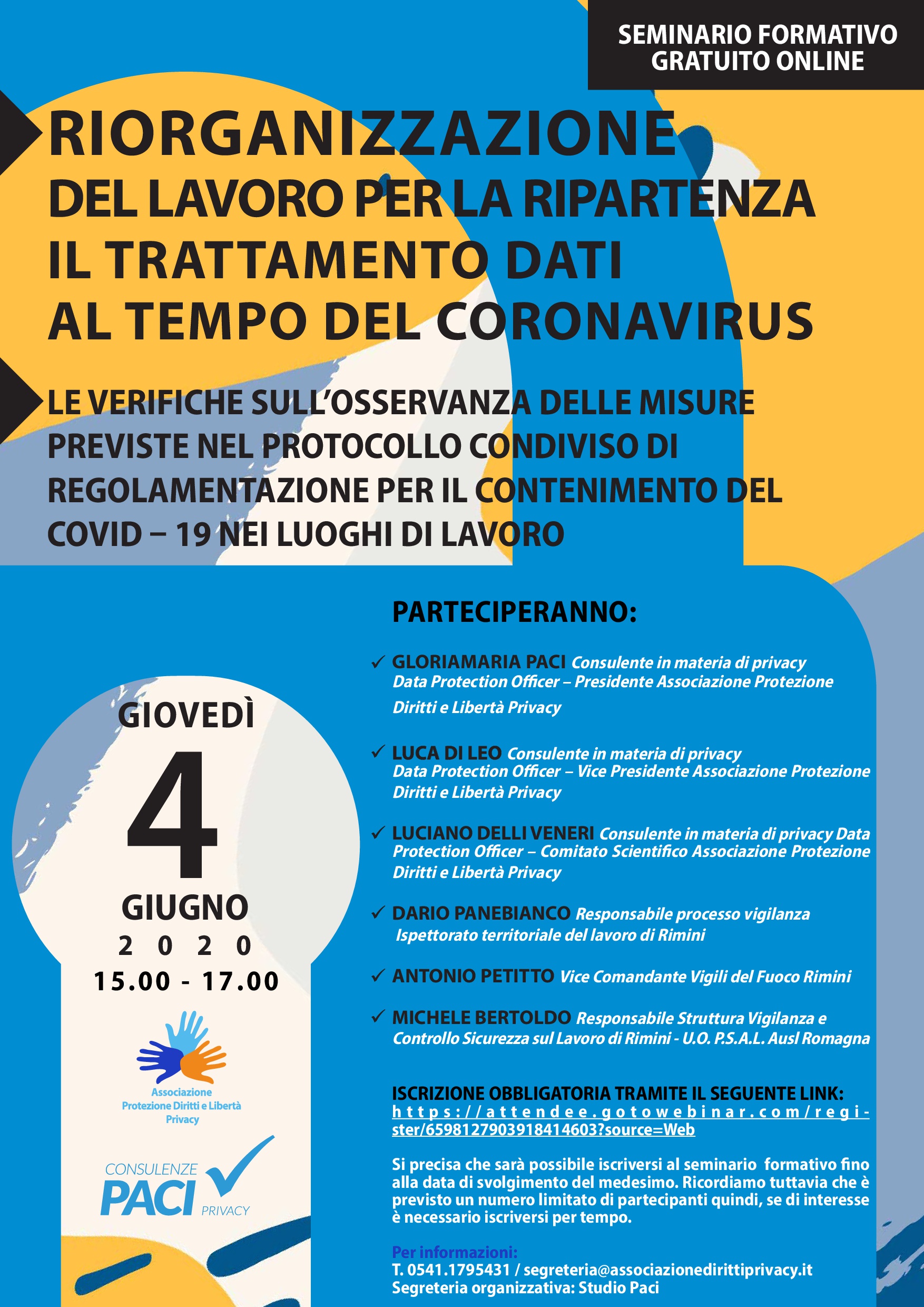 RIORGANIZZAZIONE DEL LAVORO PER LA RIPARTENZA