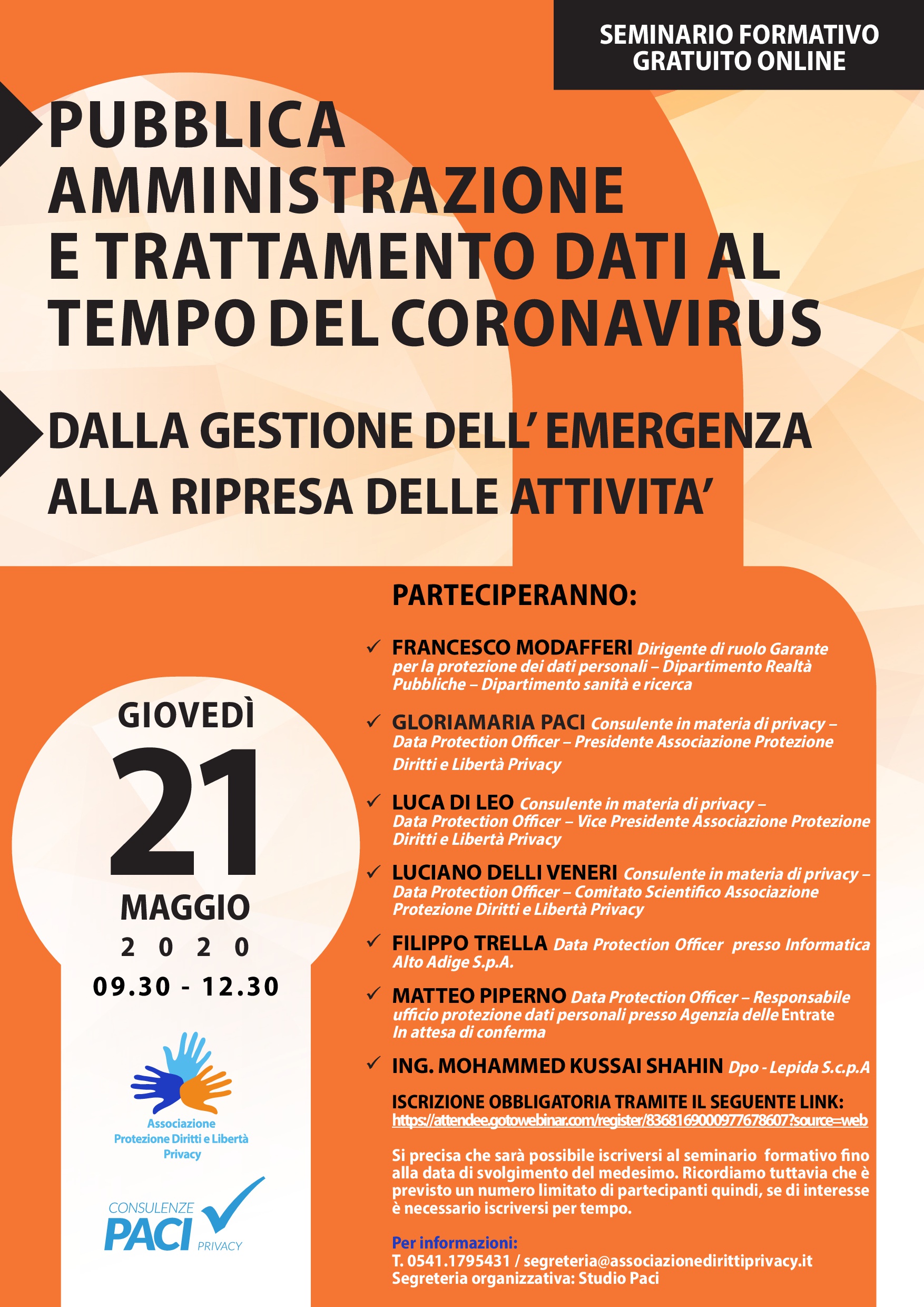 PUBBLICA AMMINISTRAZIONE E TRATTAMENTO DATI AL TEMPO DEL CORONAVIRUS