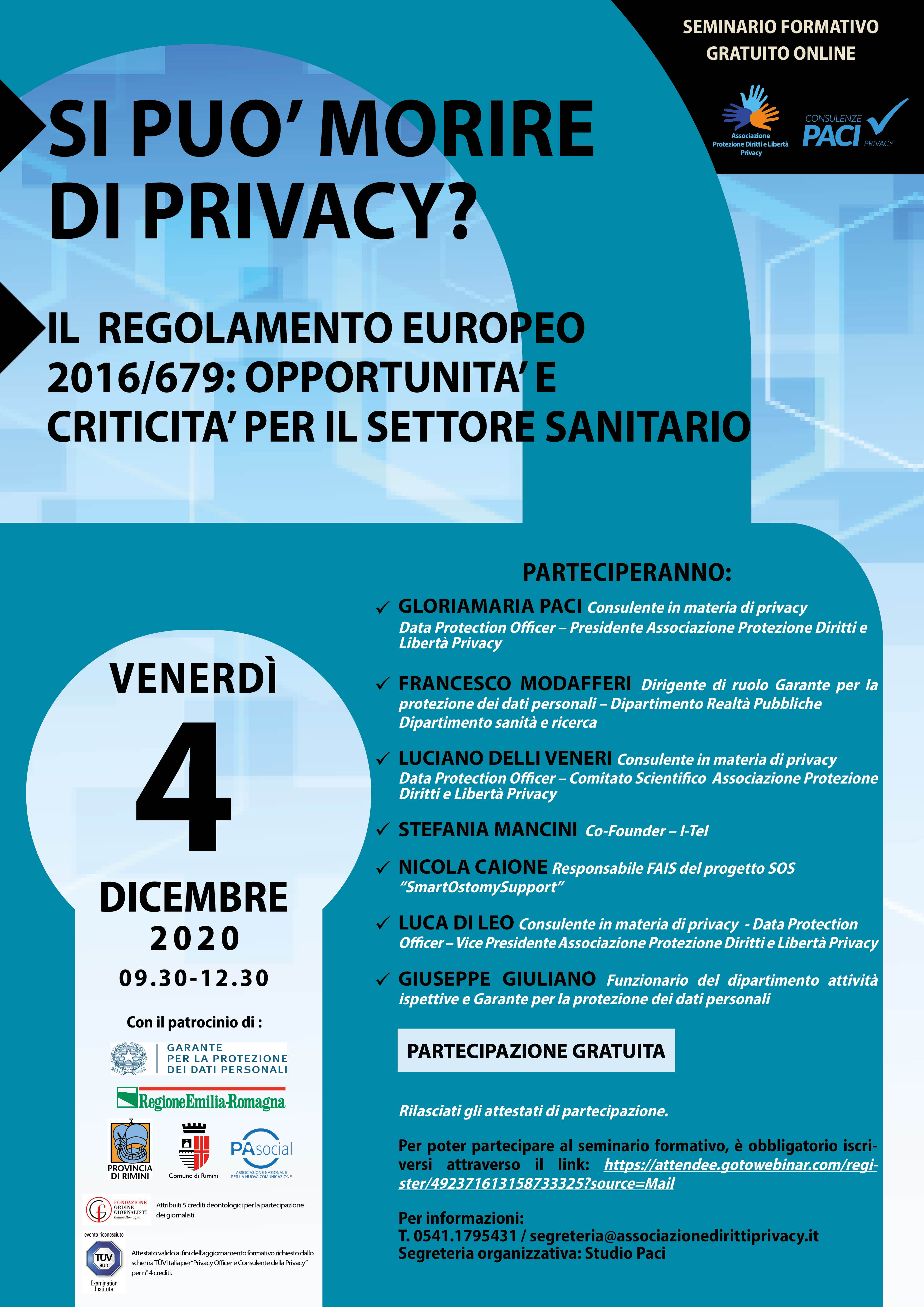 SI PUO’ MORIRE DI PRIVACY? 
