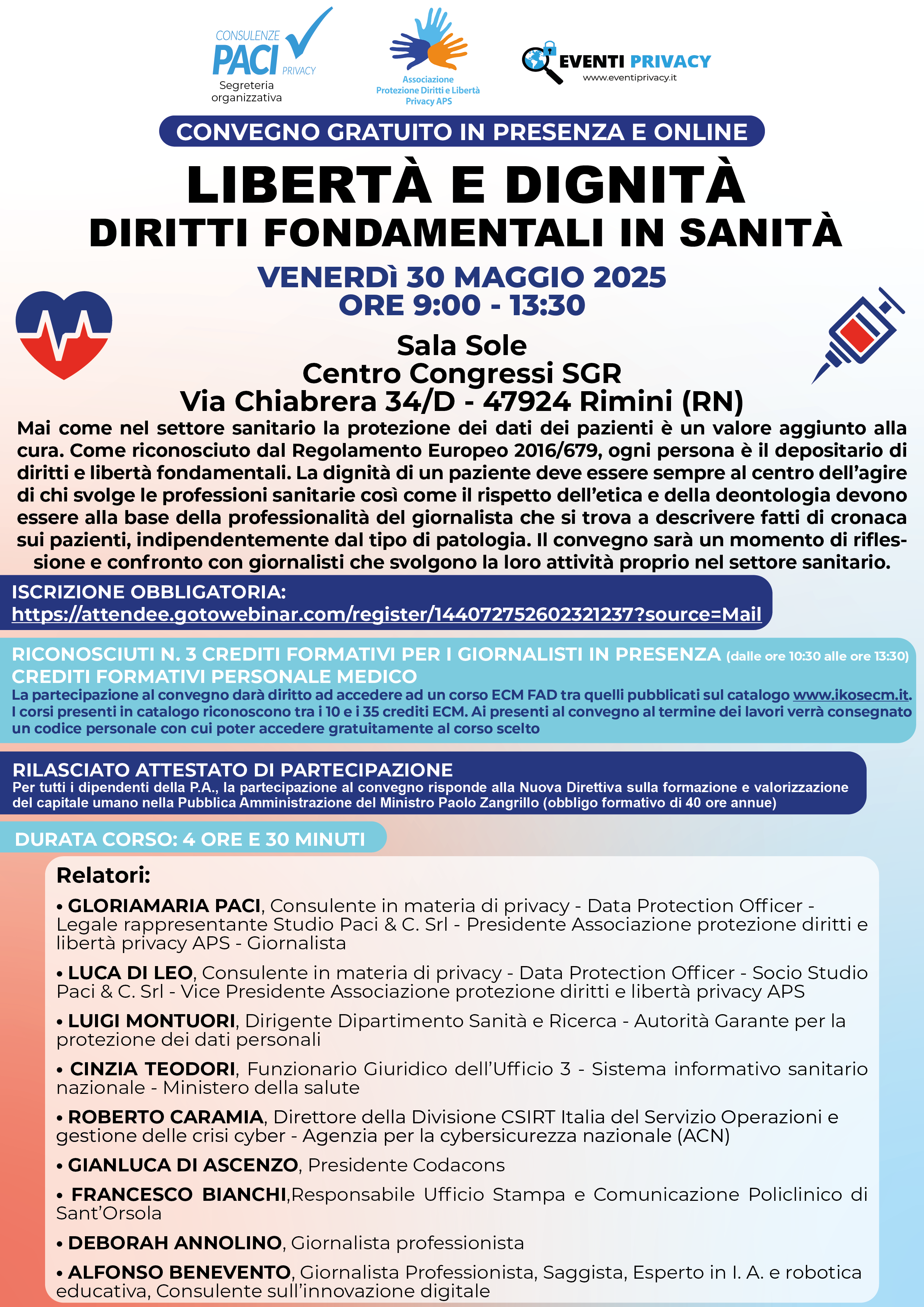 LIBERTÀ E DIGNITÀ DIRITTI FONDAMENTALI IN SANITÀ